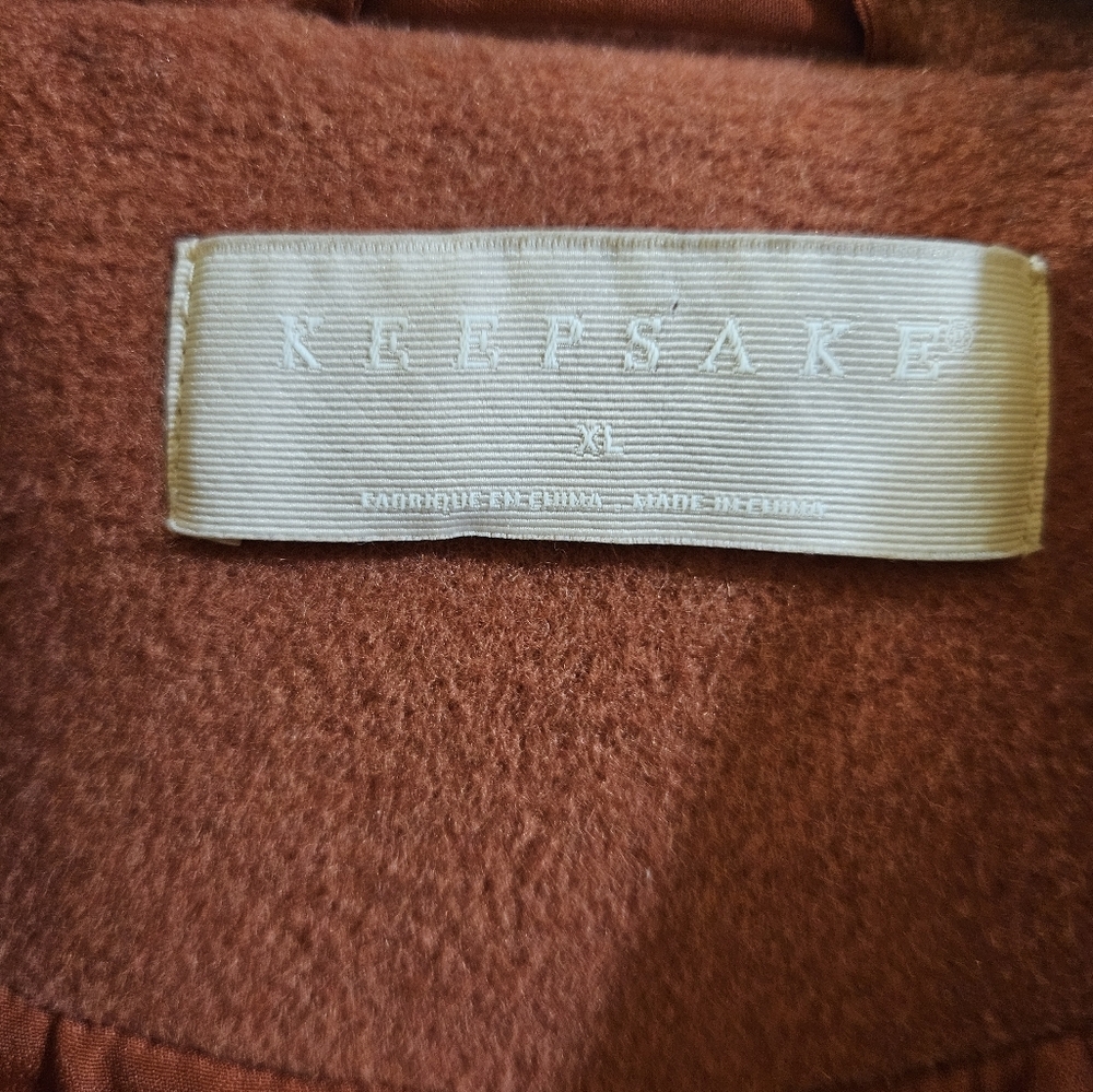 Anthropologie Keepsake Wool and Faux Fur Coat - X-Large Reddish Orange - Picture 2 of 15